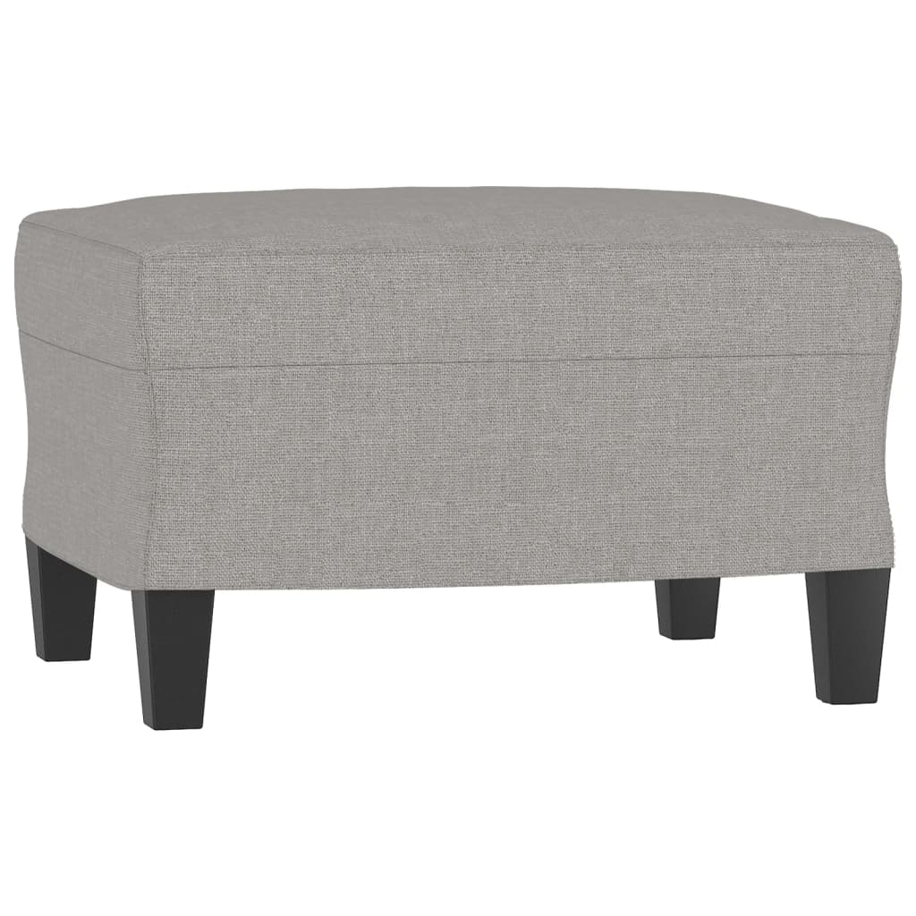 vidaXL 3 Piece Sofa Set with Cushions Light Gray Fabric