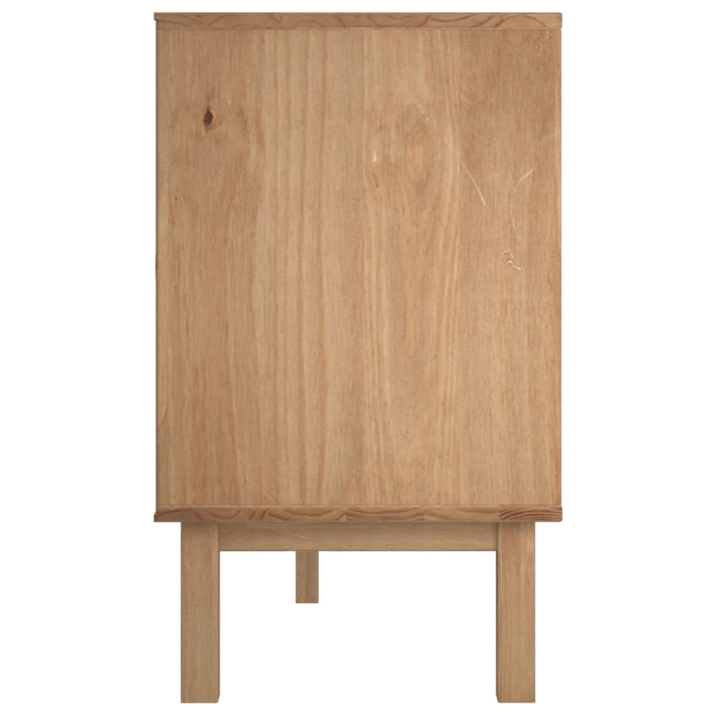 vidaXL Sideboard OTTA Brown and White 44.7"x16.9"x28.7" Solid Wood Pine