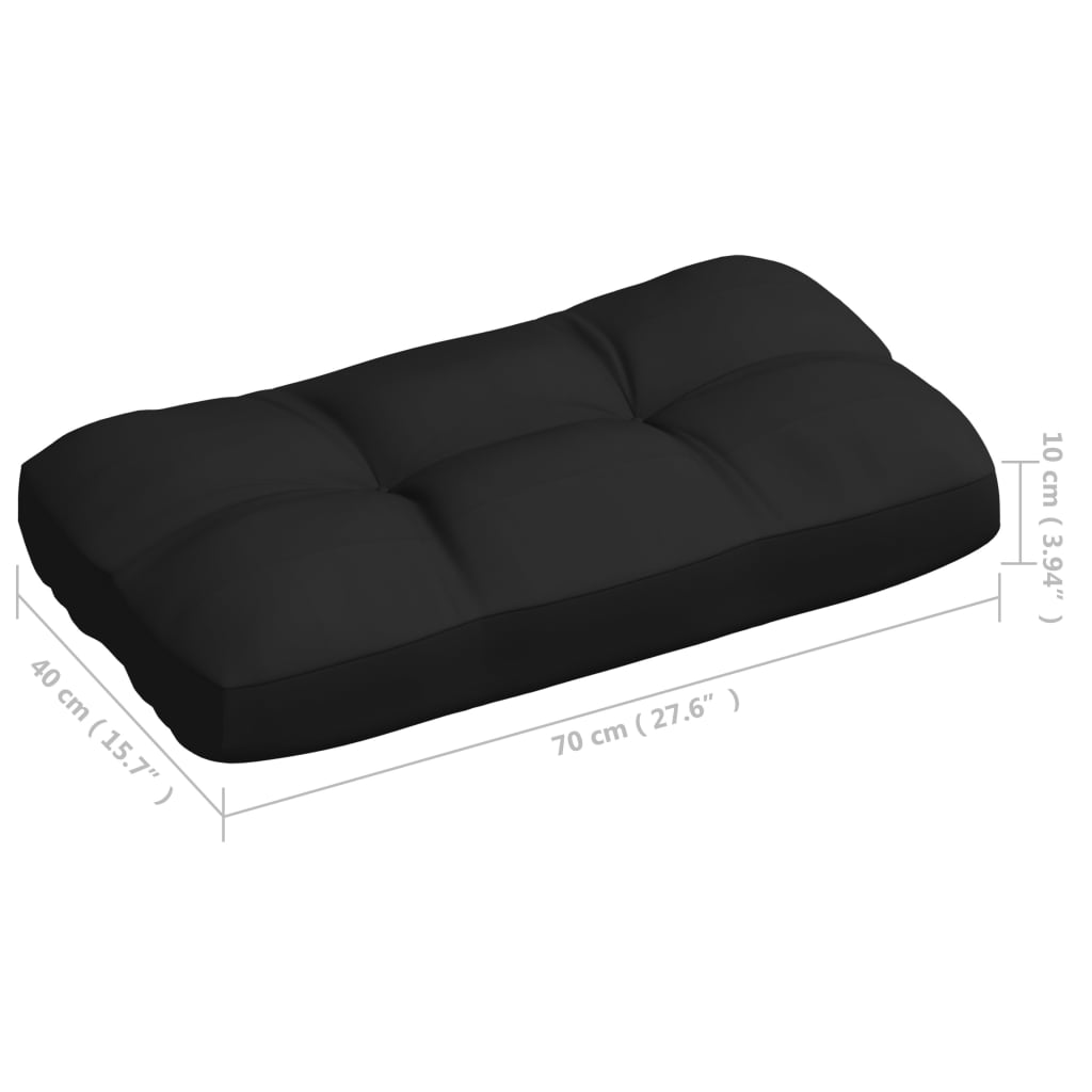 vidaXL Pallet Sofa Cushions 7 pcs Black