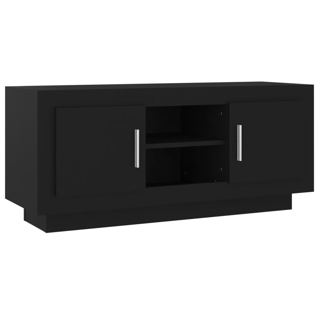 vidaXL TV Stand Black 40.2"x13.8"x17.7" Engineered Wood