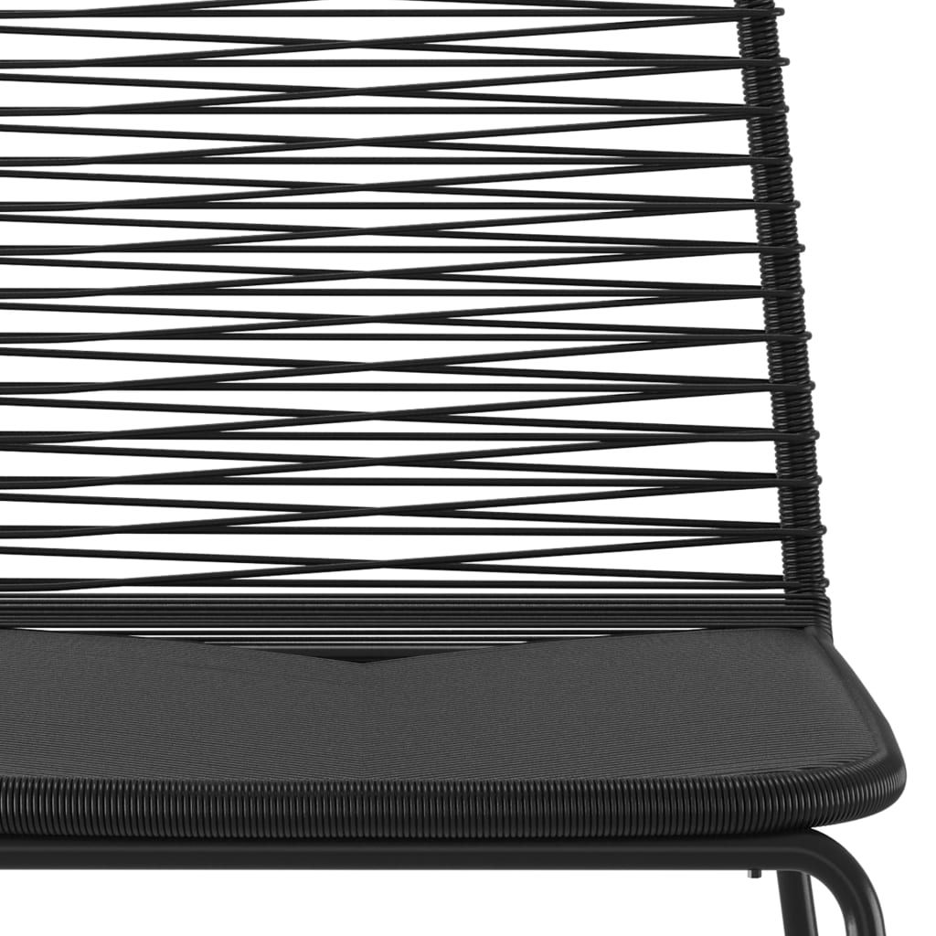 vidaXL Patio Chairs 6 pcs Poly Rattan Black