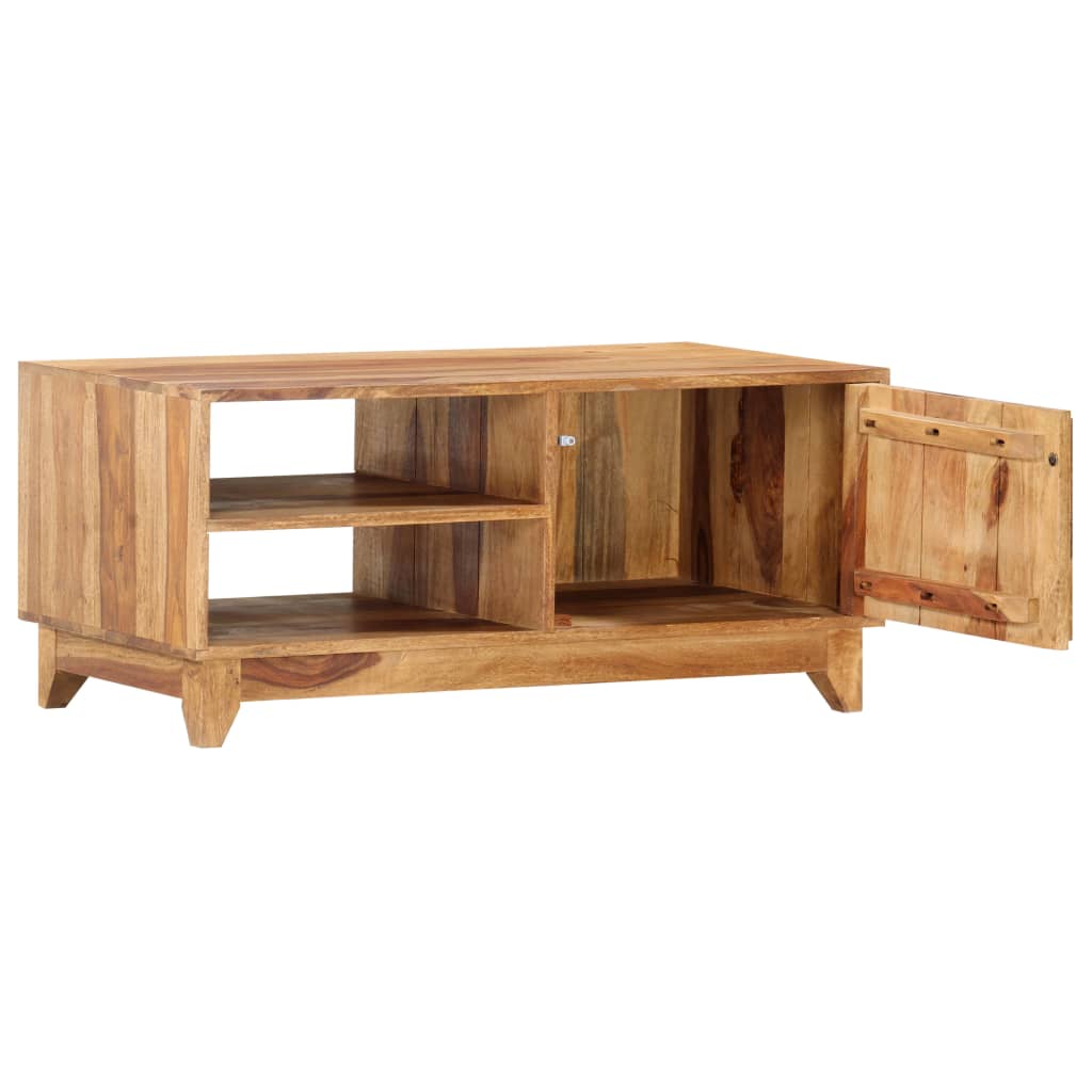 vidaXL TV Cabinet 35.4"x17.7"x15.7" Solid Sheesham Wood