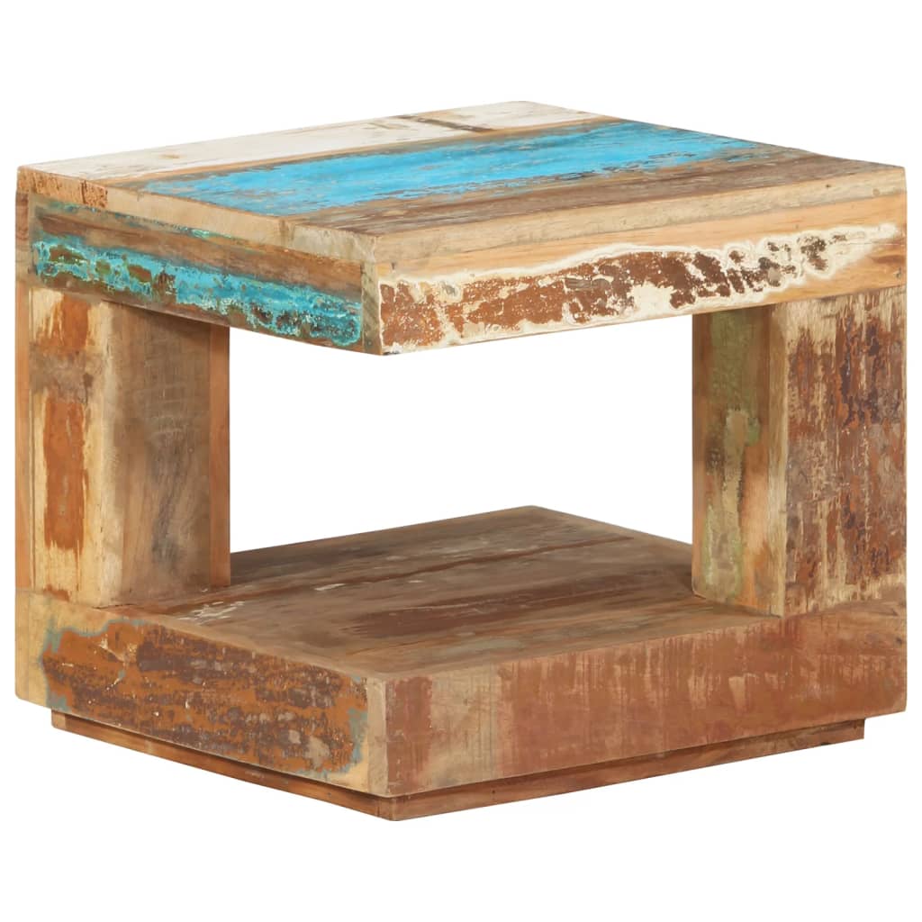 vidaXL Coffee Table 17.7"x17.7"x15.7" Solid Wood Reclaimed