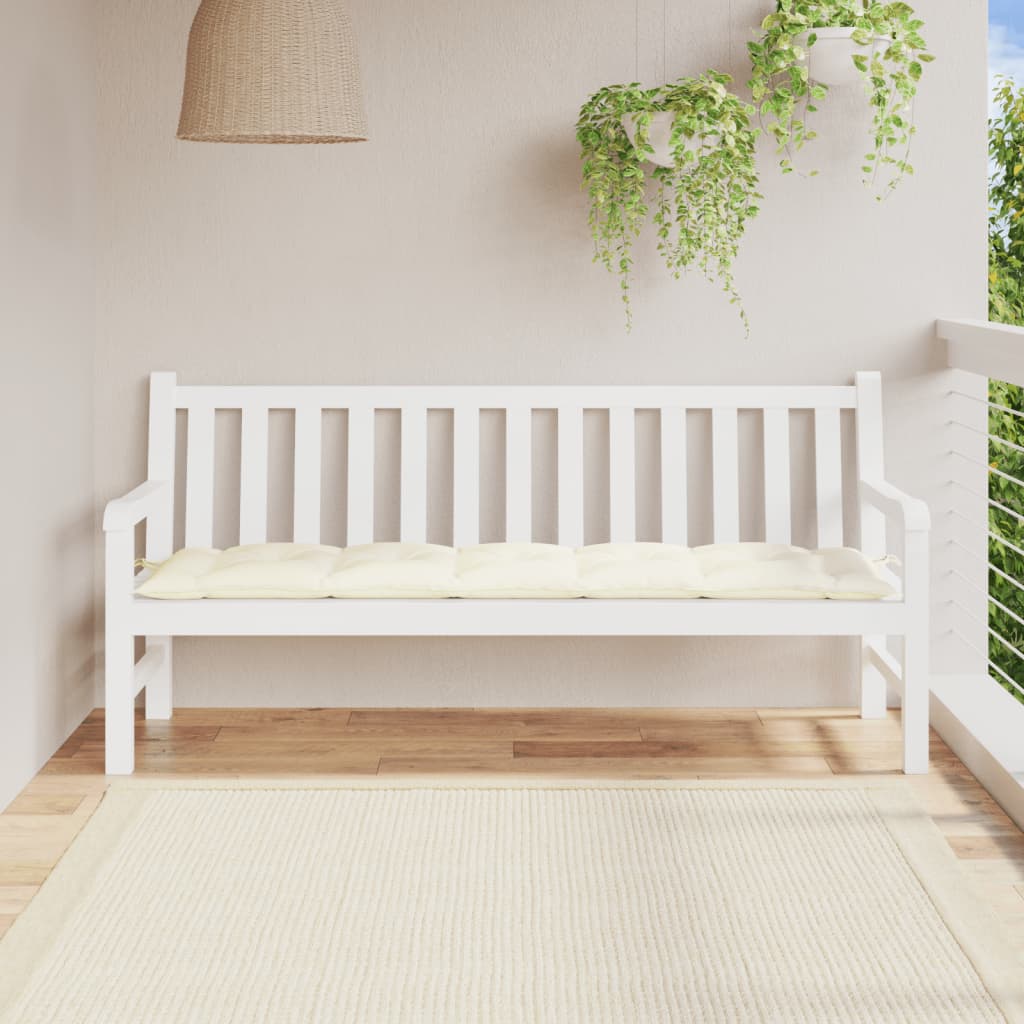 vidaXL Garden Bench Cushion Cream White 70.9"x19.7"x2.8" Fabric