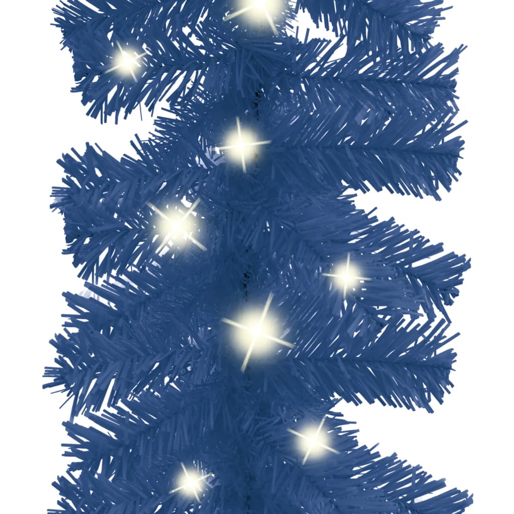 vidaXL Christmas Garland with LED Lights 16 ft Blue