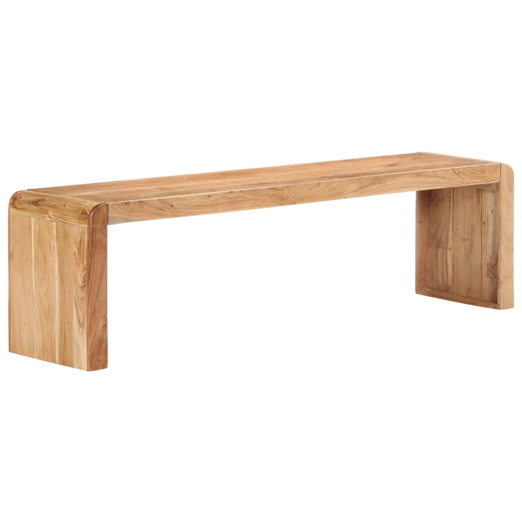 vidaXL Bench 63"x15"x17.7" Solid Acacia Wood