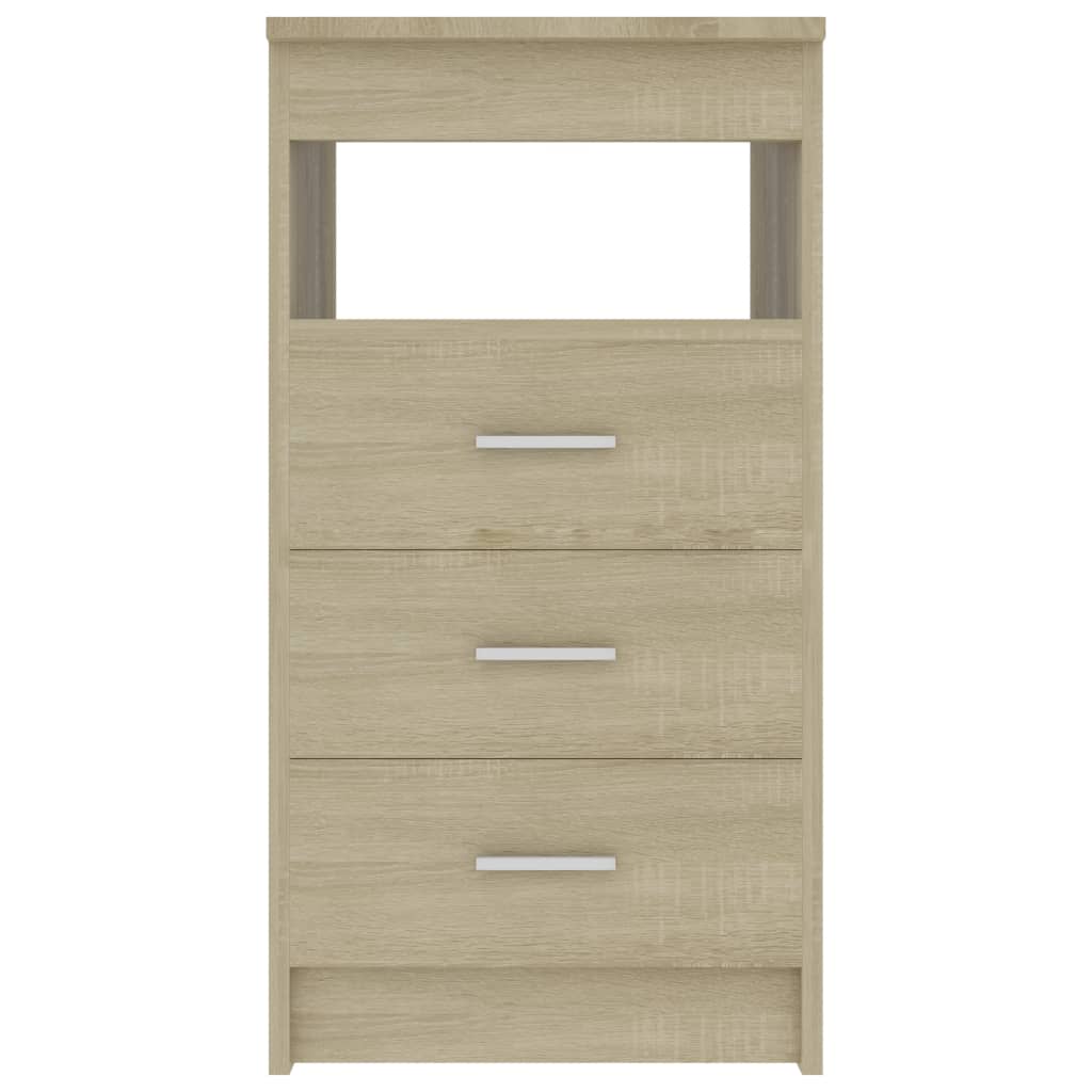 vidaXL Drawer Cabinet Sonoma Oak 15.7"x19.7"x29.9" Engineered Wood