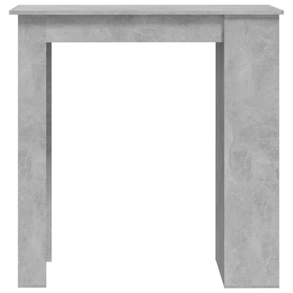 vidaXL Bar Table with Storage Rack Concrete Gray 40.2"x19.7"x40.7"