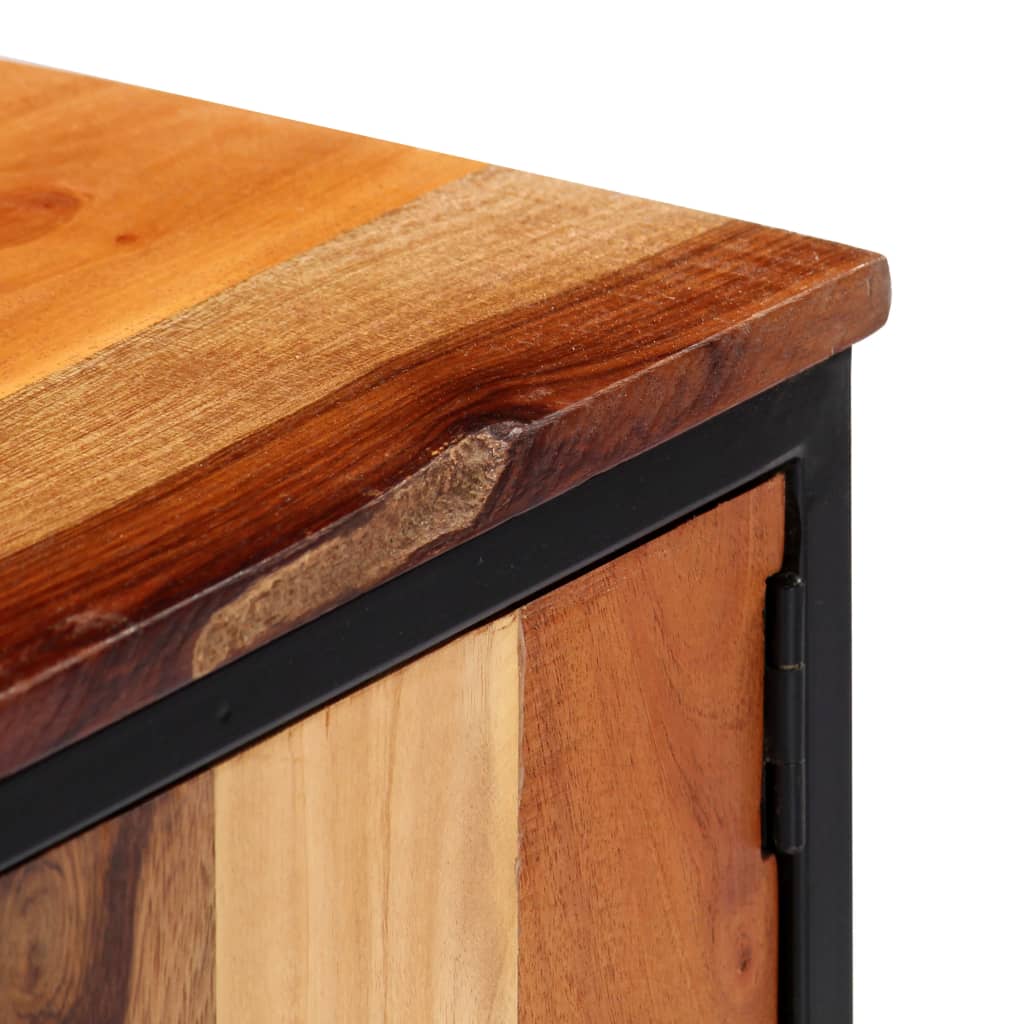 vidaXL TV Cabinet 47.2"x11.8"x15.8" Solid Reclaimed Wood and Steel