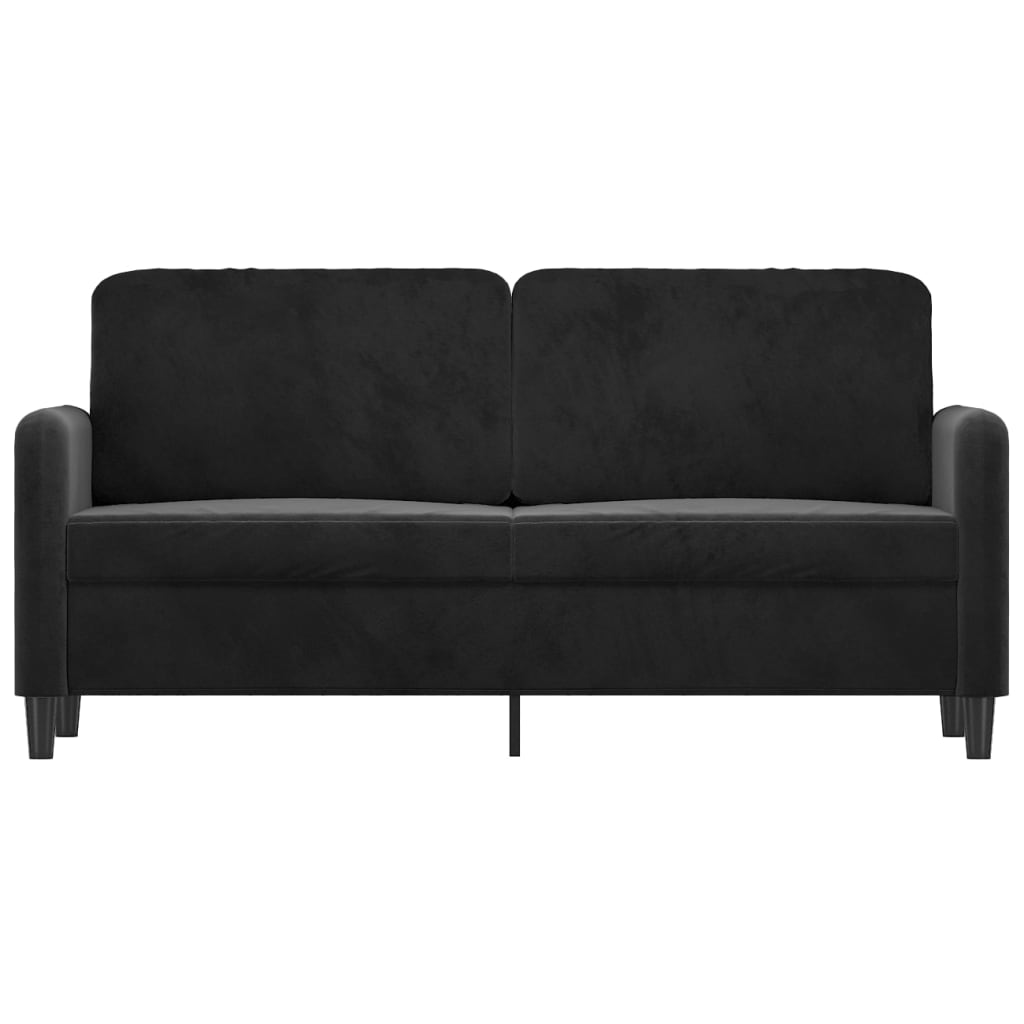 vidaXL 2-Seater Sofa Black 55.1" Velvet