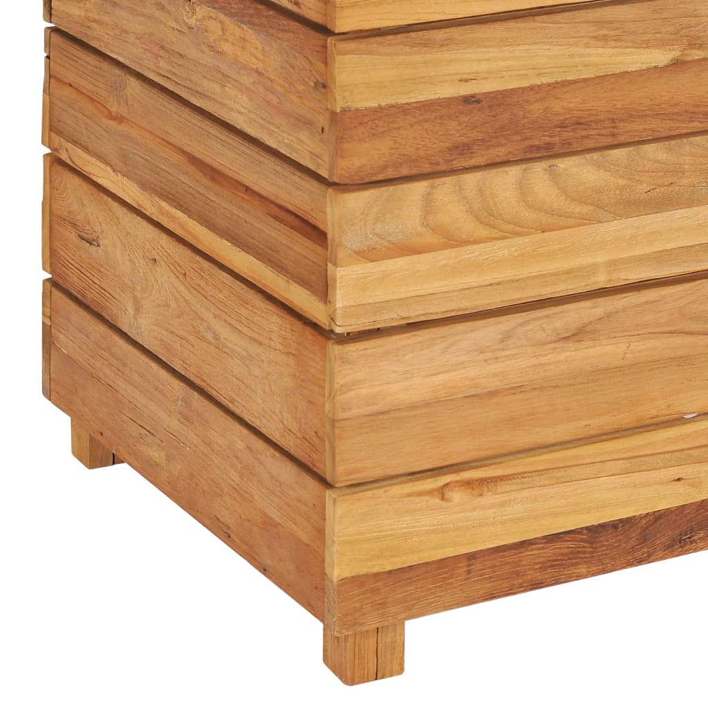vidaXL Raised Bed 39.4"x15.7"x21.7" Solid Wood Teak and Steel