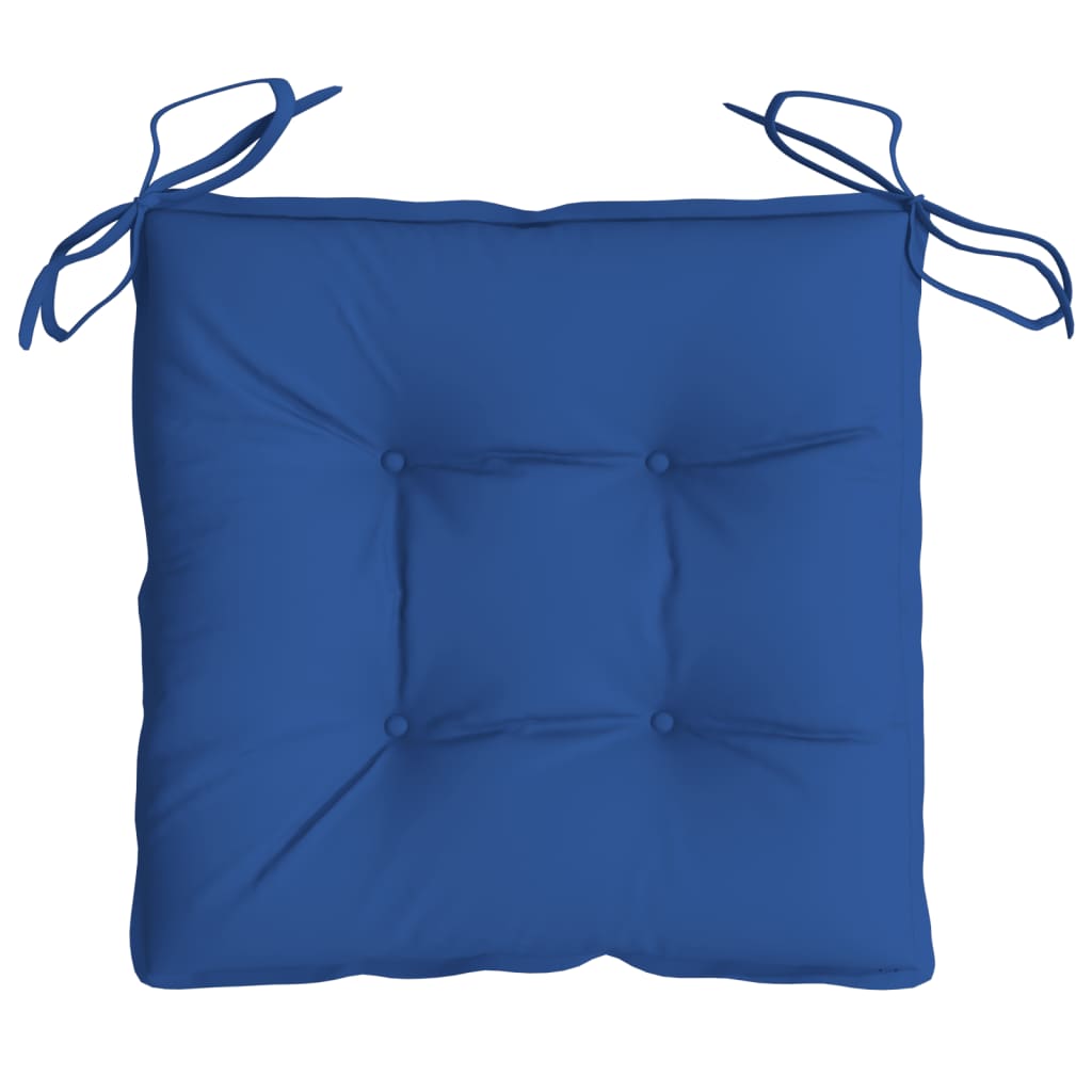 vidaXL Chair Cushions 6 pcs Blue 15.7"x15.7"x2.8" Fabric