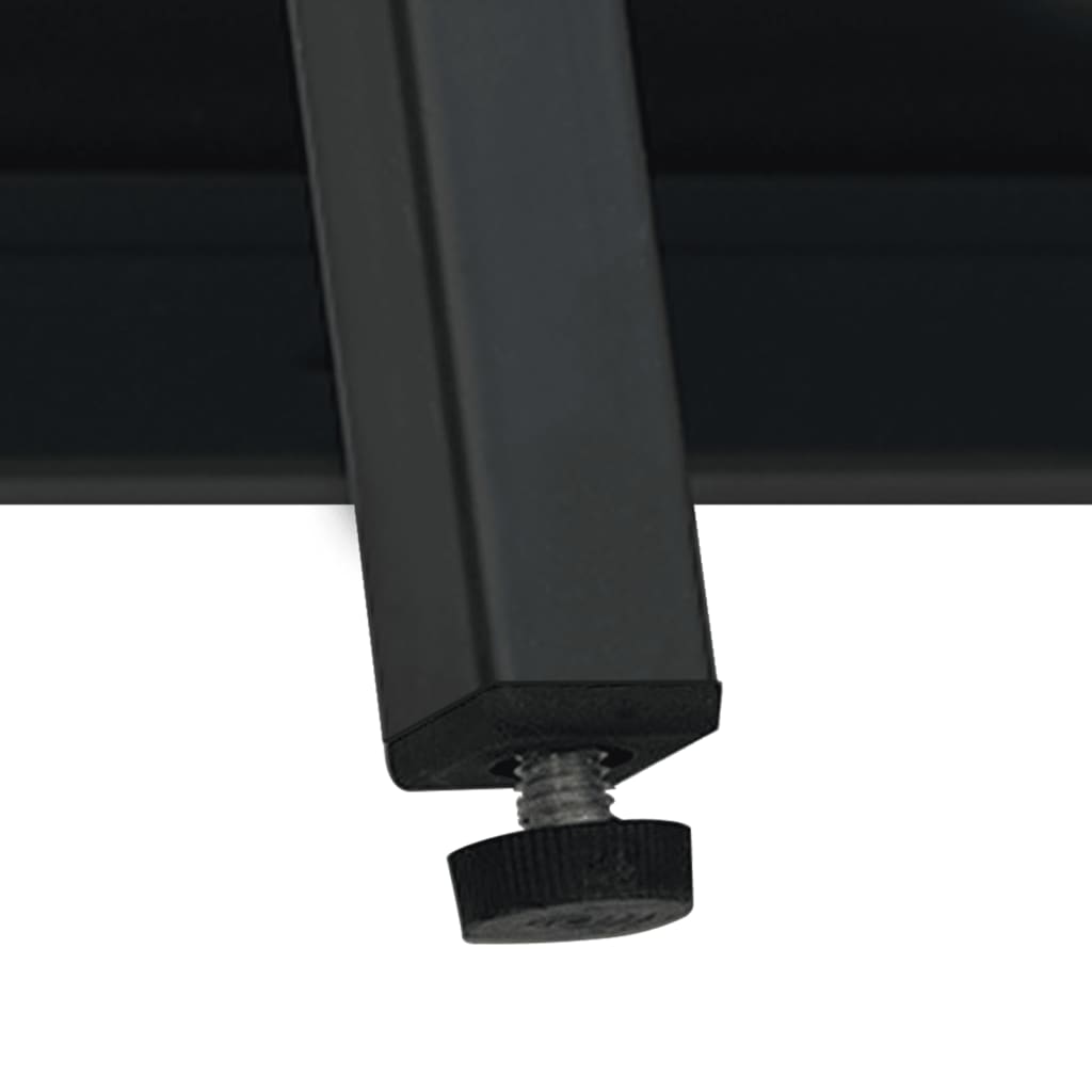 vidaXL Sideboard Black 27.6"x13.8"x27.6" Steel and Glass