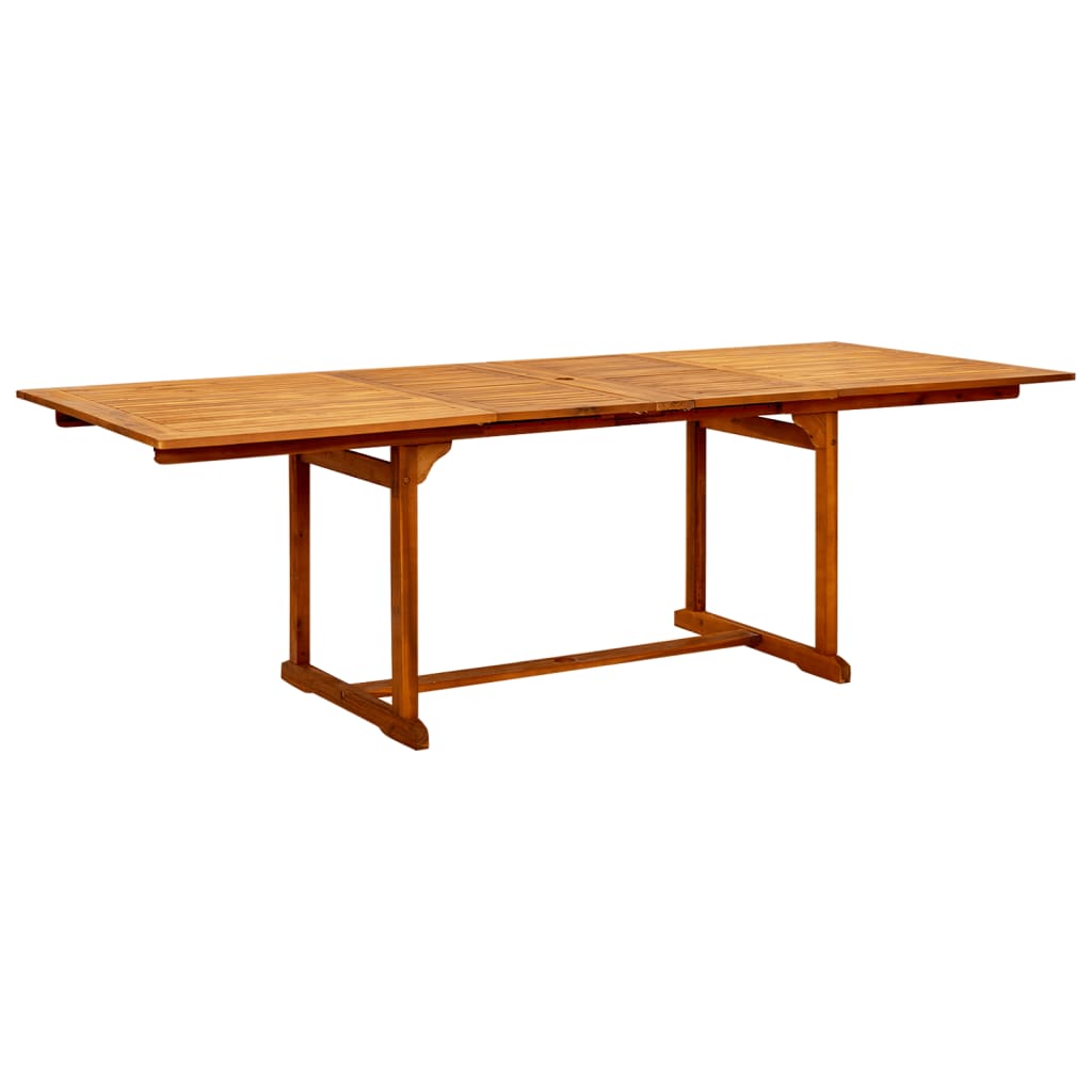vidaXL Garden Dining Table (63"-94.5")x39.4"x29.5" Solid Acacia Wood