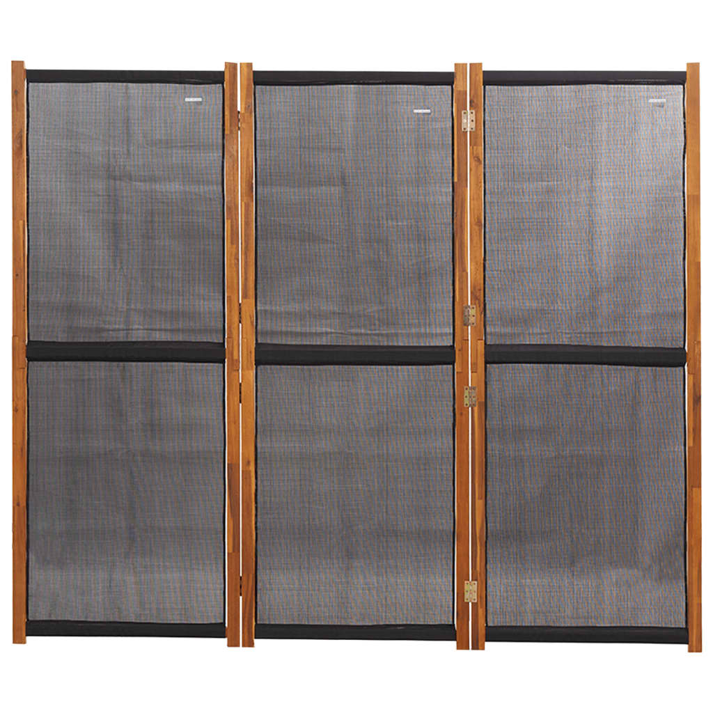 vidaXL 3-Panel Room Divider Black 82.7"x70.9"