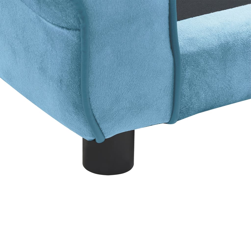 vidaXL Dog Sofa Turquoise 28.3"x17.7"x11.8" Plush