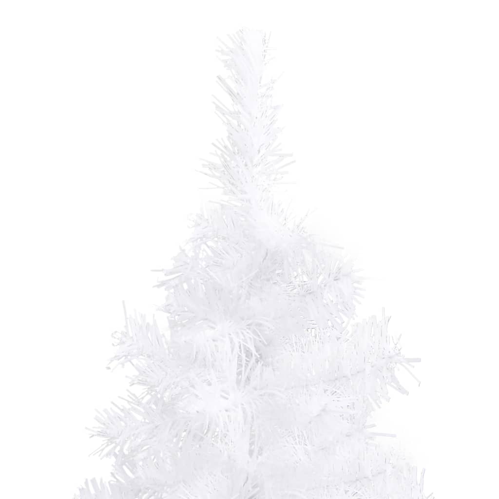 vidaXL Corner Artificial Pre-lit Christmas Tree White 82.7" PVC
