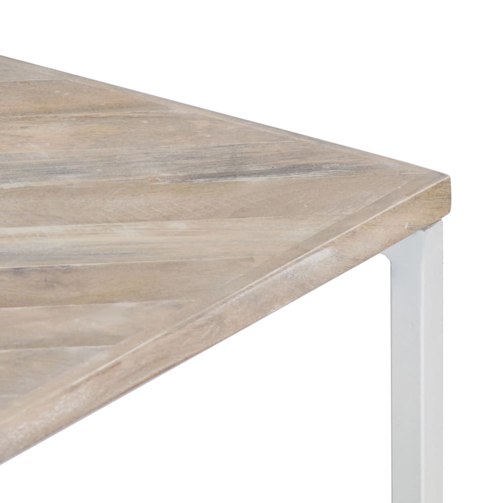 vidaXL Coffee Table 43.3"x43.3"x14.1" Solid Mango Wood