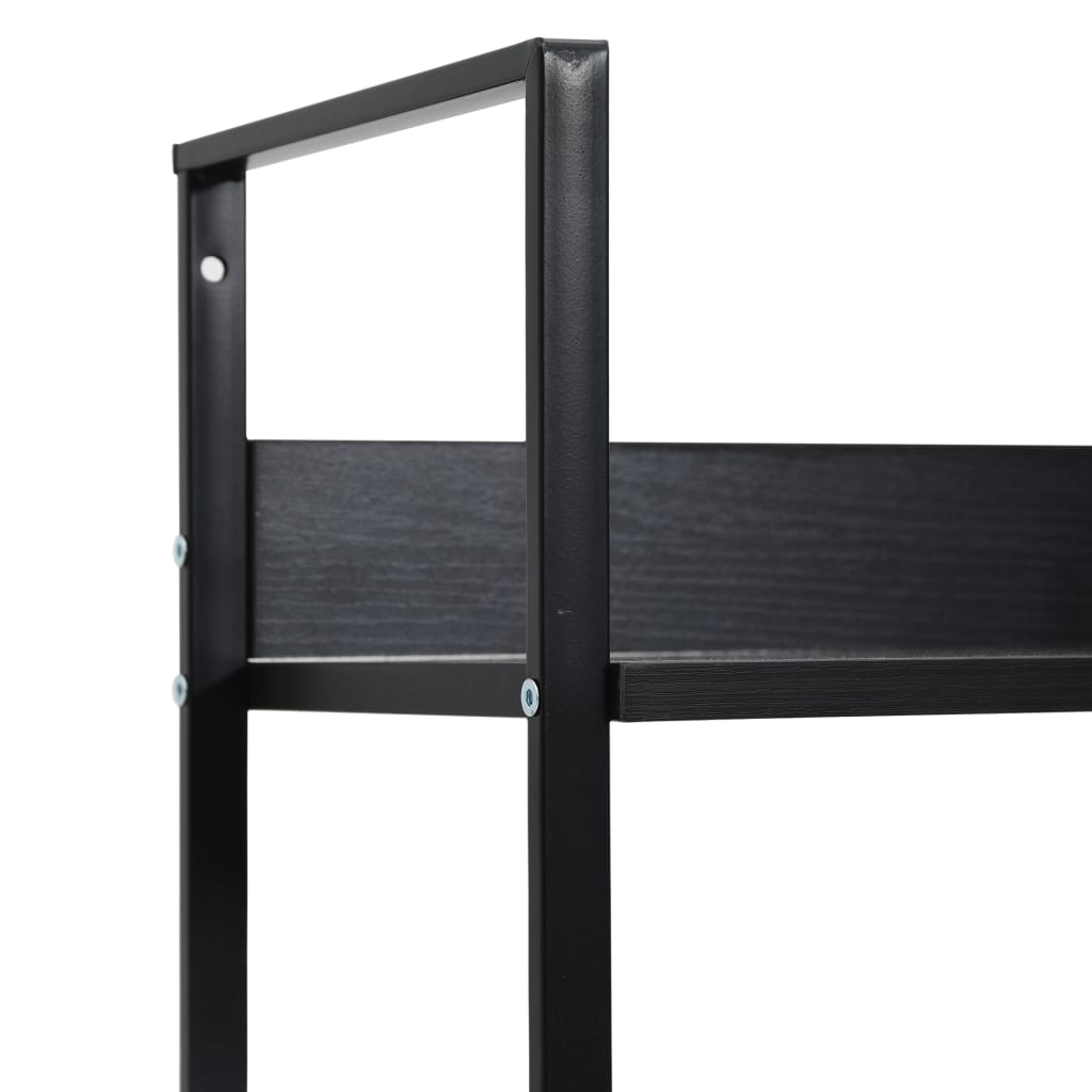 vidaXL 4-Layer Book Shelf Black 23.6"x10.9"x49" Engineered Wood