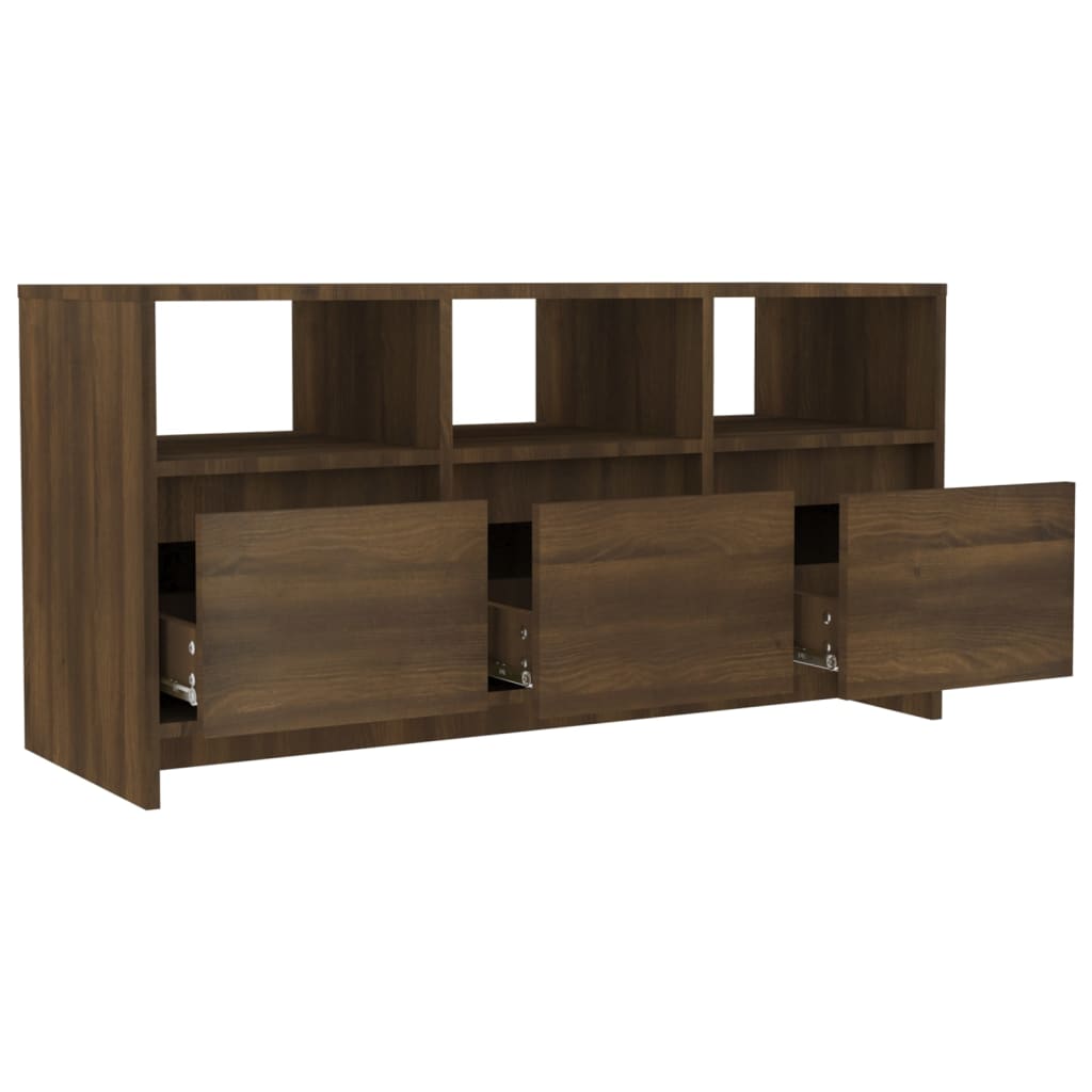 vidaXL TV Stand Brown Oak 40.2"x14.8"x20.7" Engineered Wood