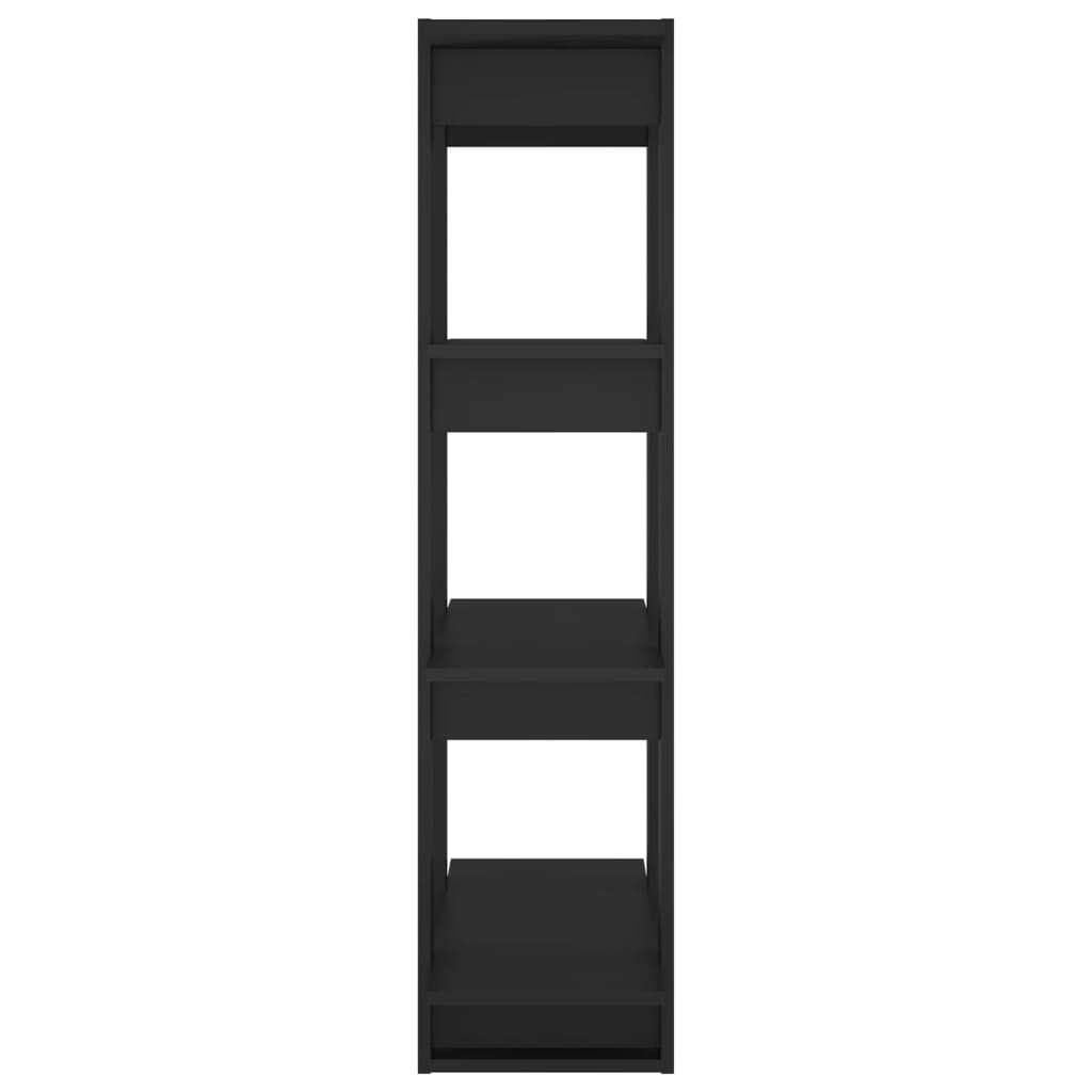 vidaXL Book Cabinet/Room Divider Black 31.5"x11.8"x48.6"