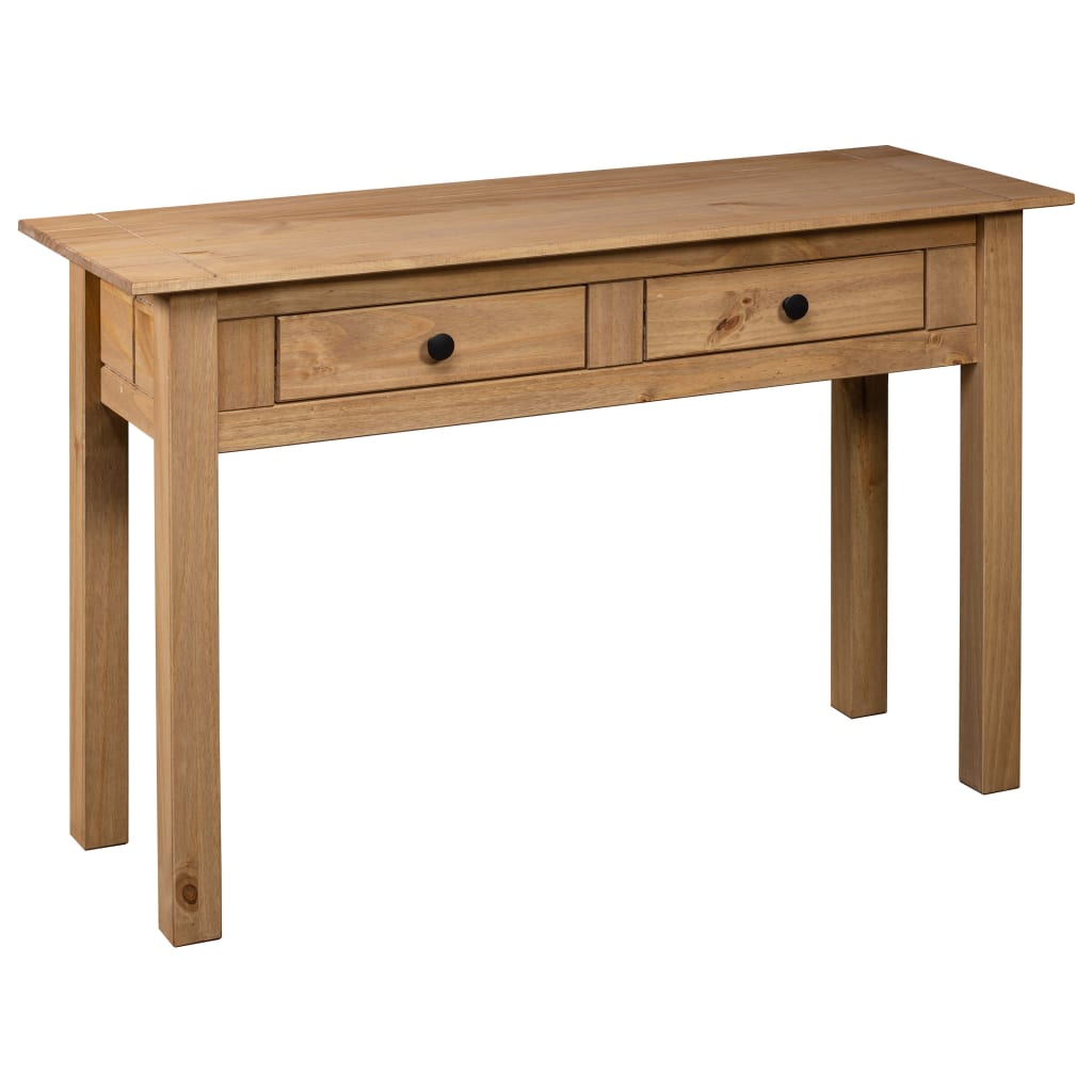 vidaXL Console Table 43.3"x15.7"x28.3" Solid Pine Wood Panama Range
