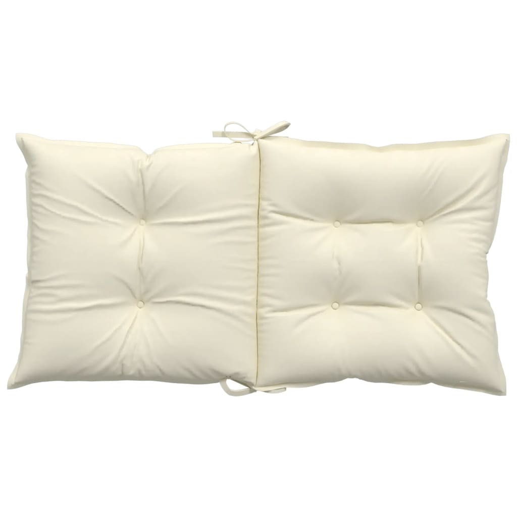 vidaXL Garden Lowback Chair Cushions 2 pcs Cream 39.4"x19.7"x2.8" Fabric