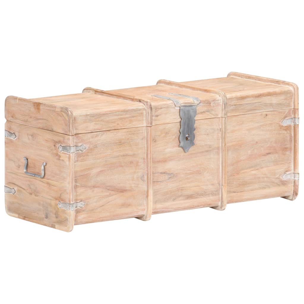 vidaXL Storage Chest 35.4"x15.7"x15.7" Solid Acacia Wood