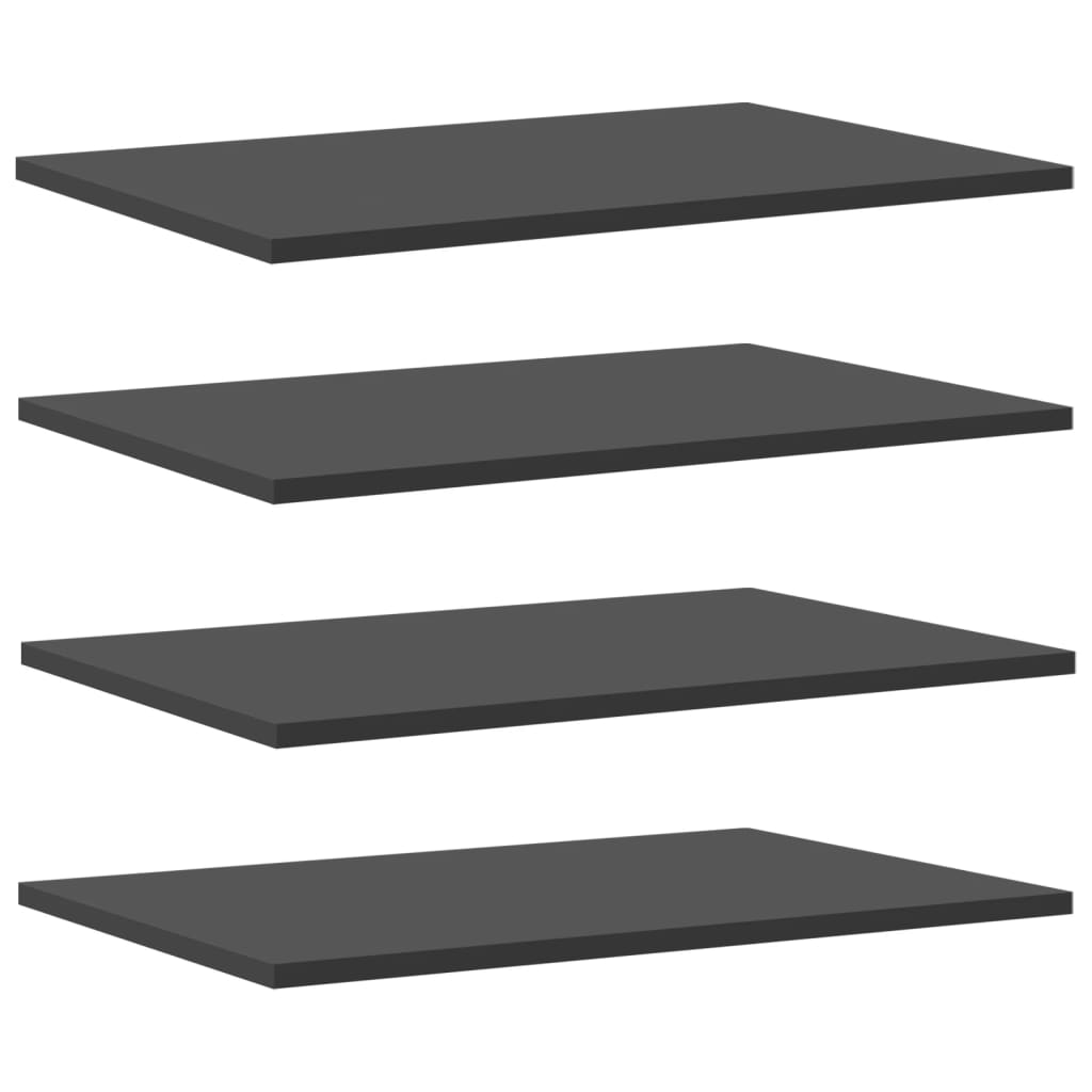 vidaXL Bookshelf Boards 4 pcs Gray 23.6"x15.7"x0.6" Engineered Wood