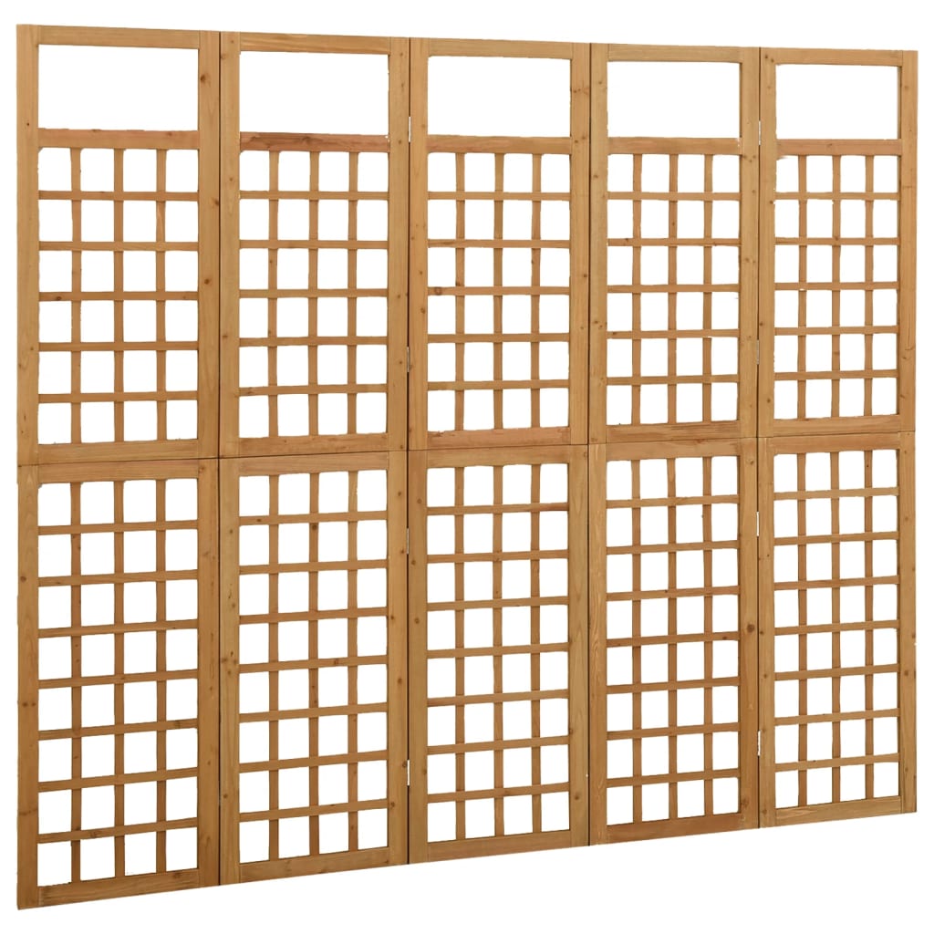 vidaXL 5-Panel Room Divider/Trellis Solid Fir Wood 79.3"x70.9"