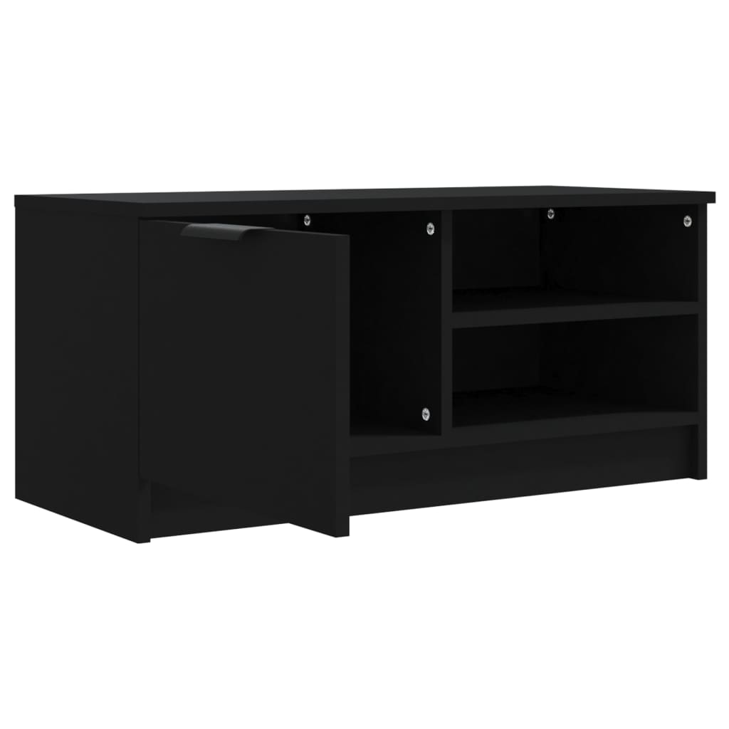 vidaXL TV Stand Black 31.5"x13.8"x14.4" Engineered Wood