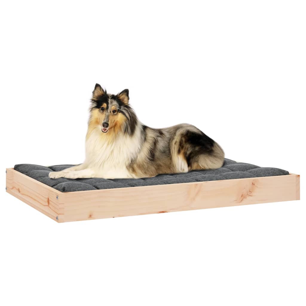 vidaXL Dog Bed 36"x25.2"x3.5" Solid Wood Pine