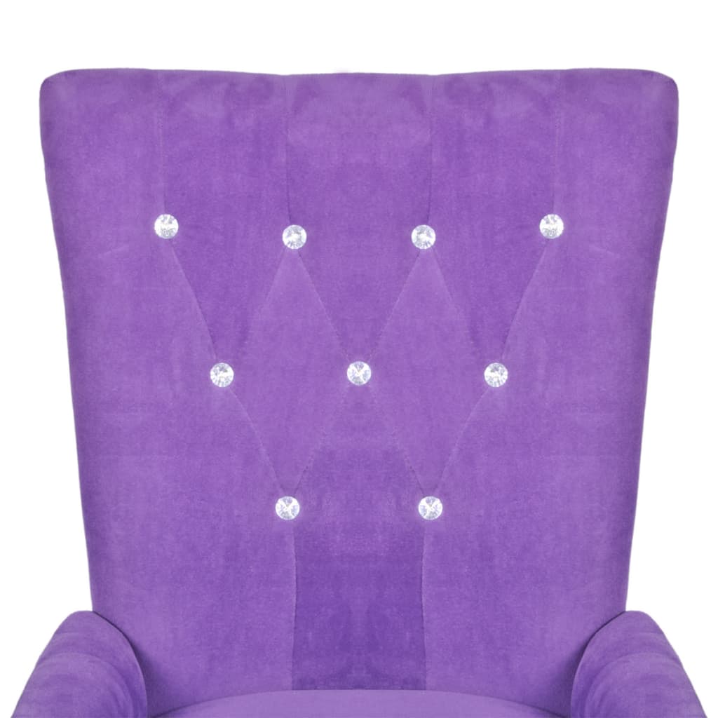 vidaXL Armchair Purple Velvet
