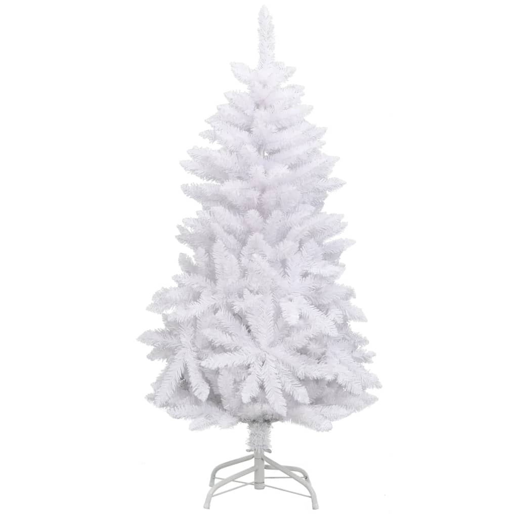 vidaXL Artificial Hinged Christmas Tree with Stand White 47.2"