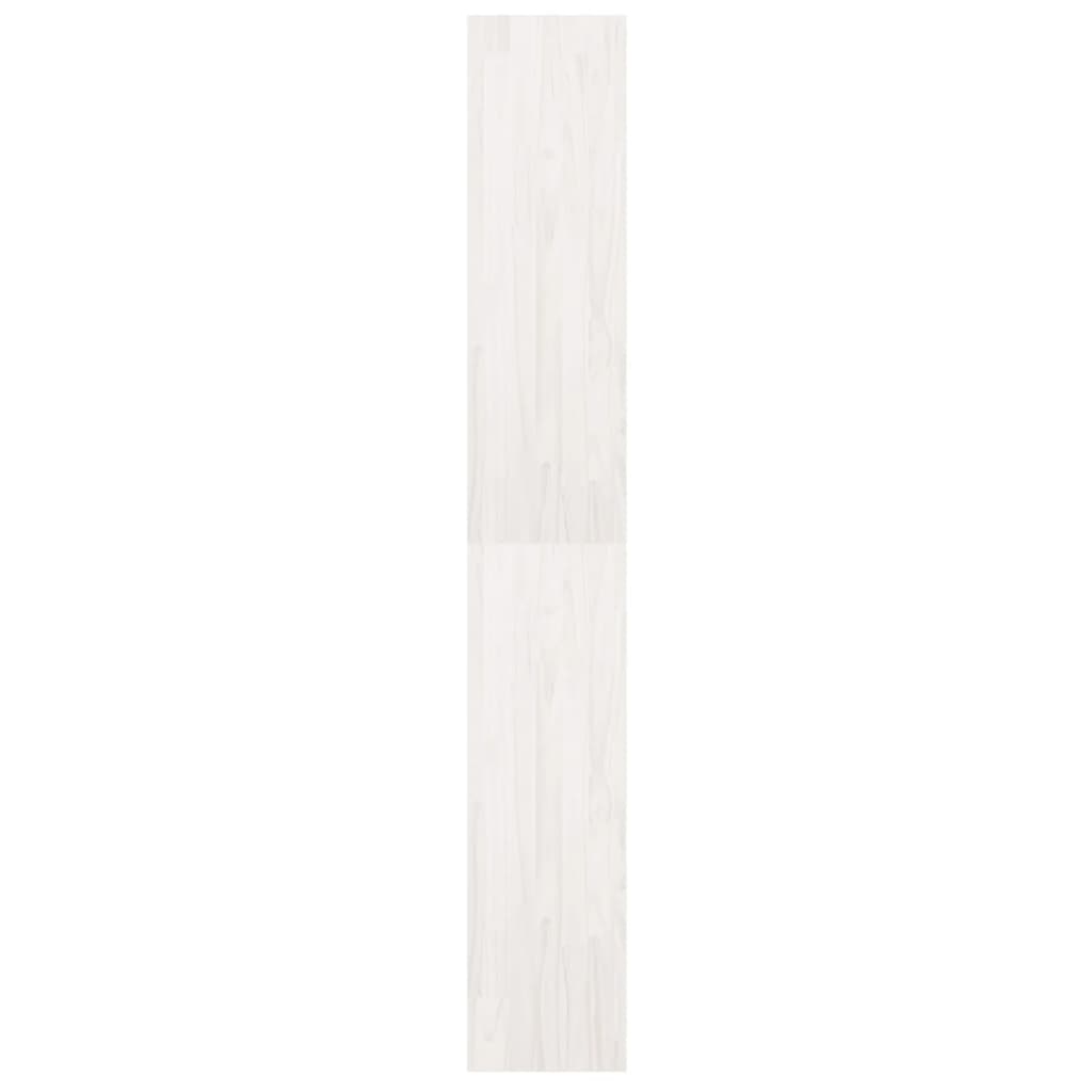 vidaXL Book Cabinet/Room Divider White 15.7"x11.8"x78.3" Solid Wood Pine