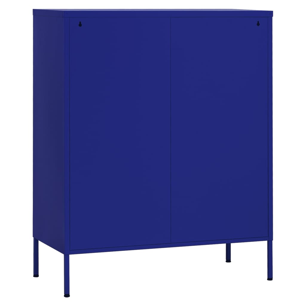 vidaXL Storage Cabinet Navy Blue 31.5"x13.8"x40" Steel
