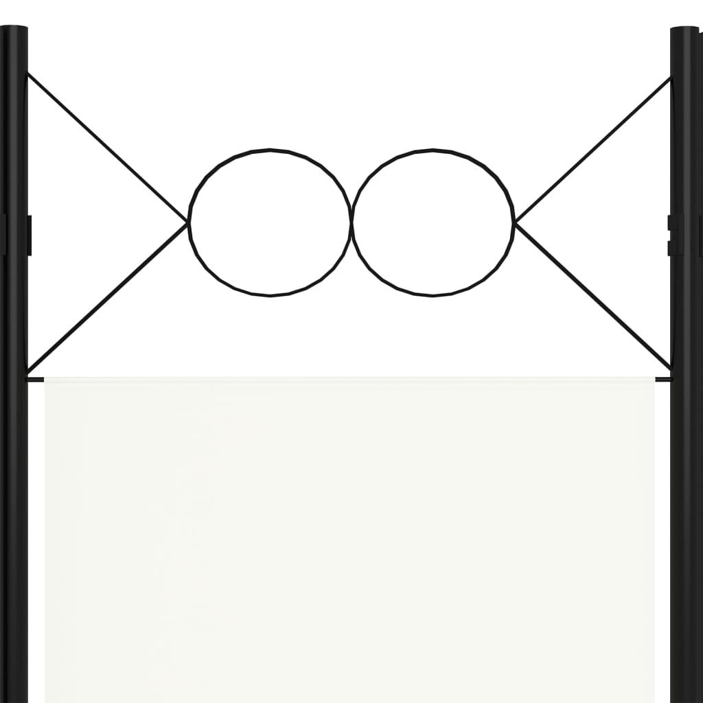 vidaXL 4-Panel Room Divider Cream White 63"x70.9"
