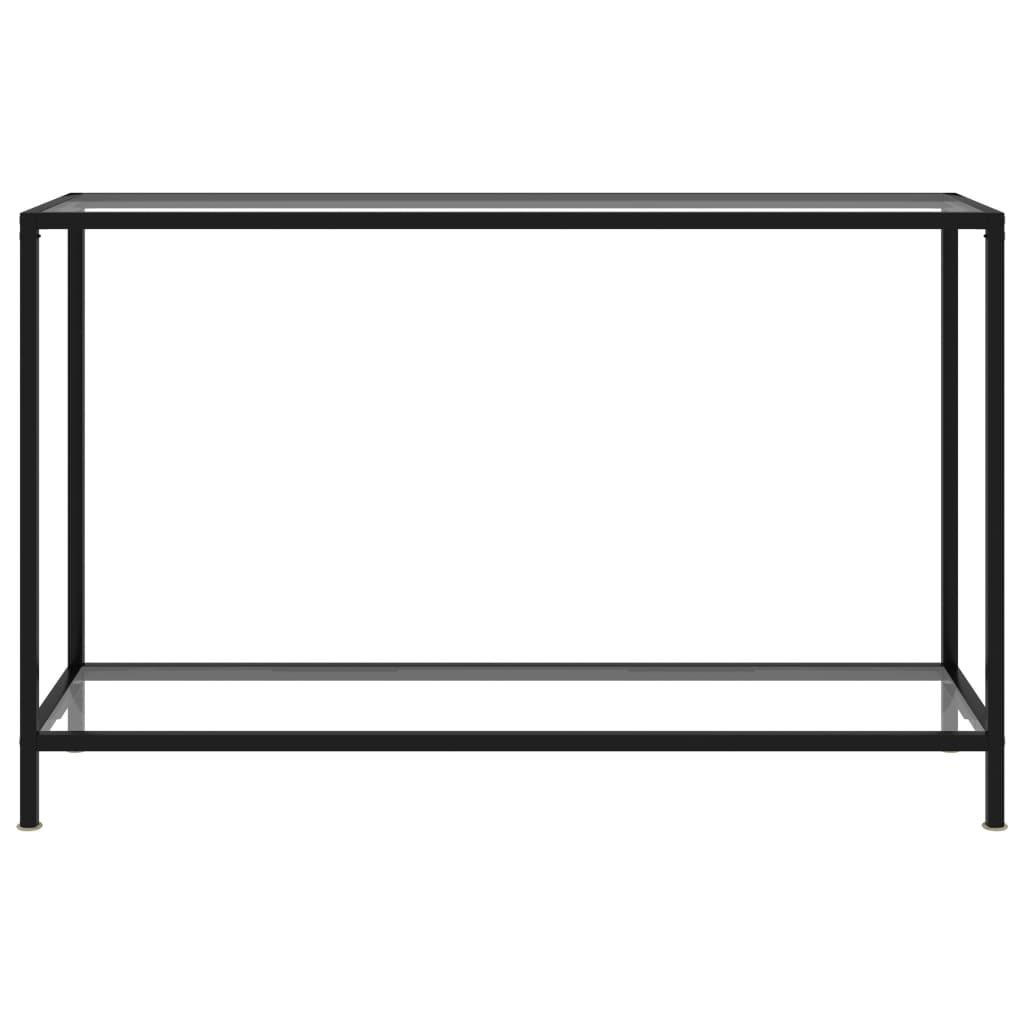 vidaXL Console Table Transparent 47.2"x13.8"x29.5" Tempered Glass