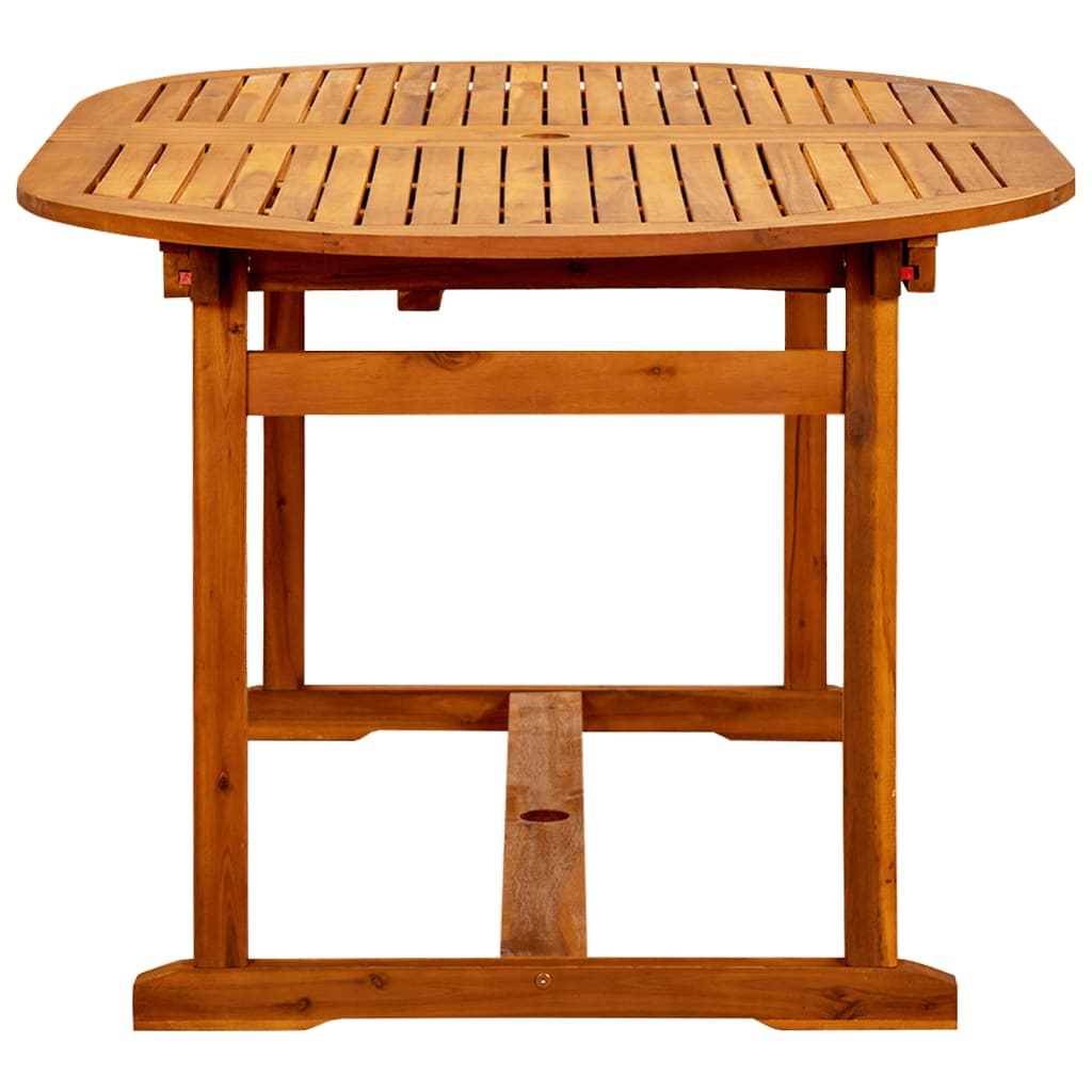vidaXL Garden Dining Table (63"-94.5")x39.4"x29.5" Solid Acacia Wood