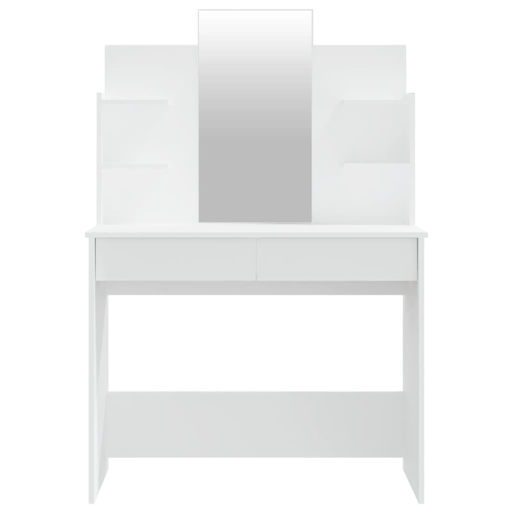 vidaXL Dressing Table Set White 37.8"x15.7"x55.9"