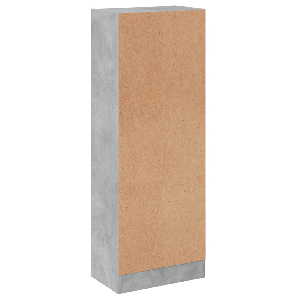vidaXL 3-Tier Book Cabinet Concrete Gray 15.7"x9.4"x42.5" Engineered Wood