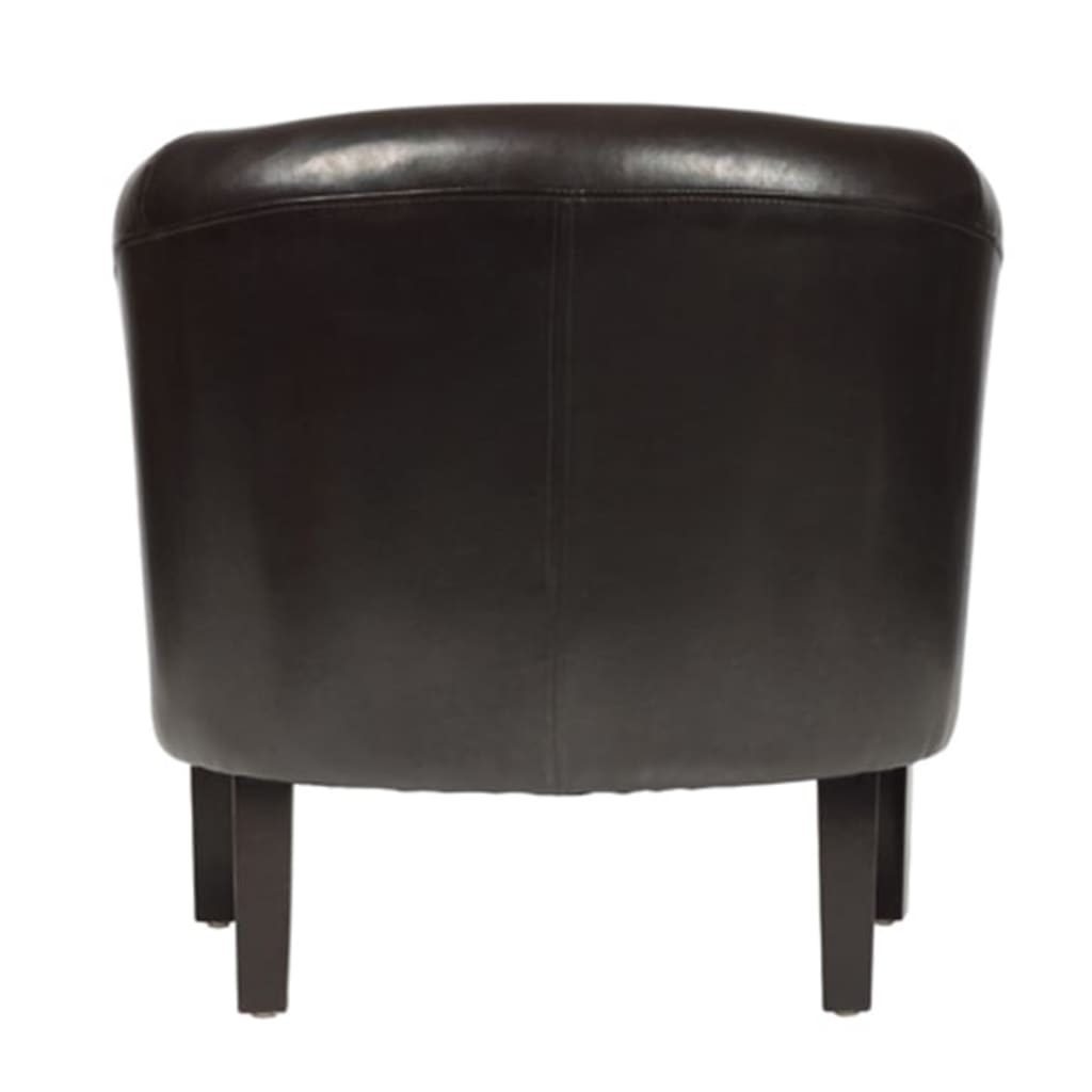 vidaXL Tub Chair Antique Brown Faux Leather