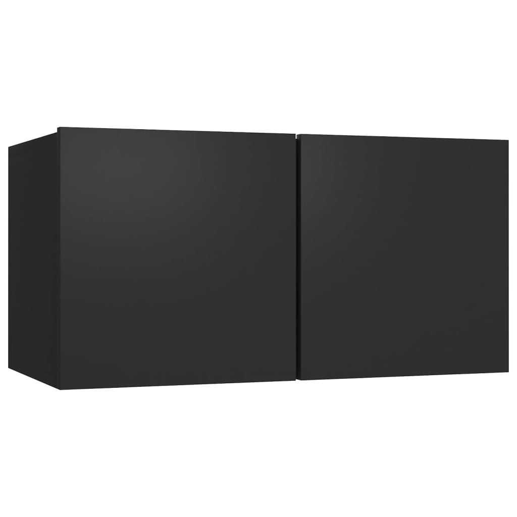 vidaXL Hanging TV Stands 3 Pcs Black 23.6"x11.8"x11.8"