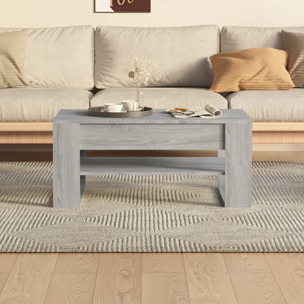 vidaXL Coffee Table Gray Sonoma 40.2"x21.7"x17.7" Engineered Wood