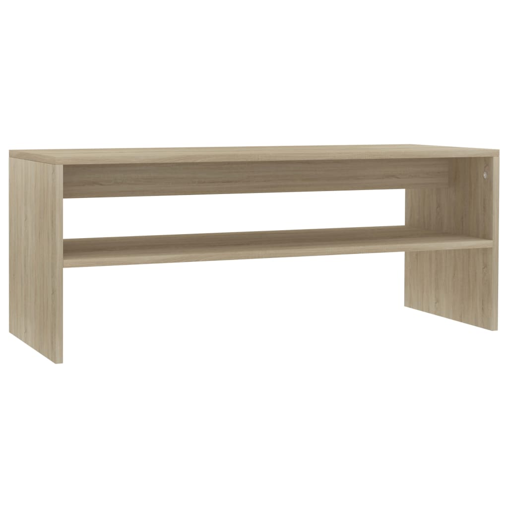 vidaXL Coffee Table Sonoma Oak 39.4"x15.7"x15.7" Engineered Wood