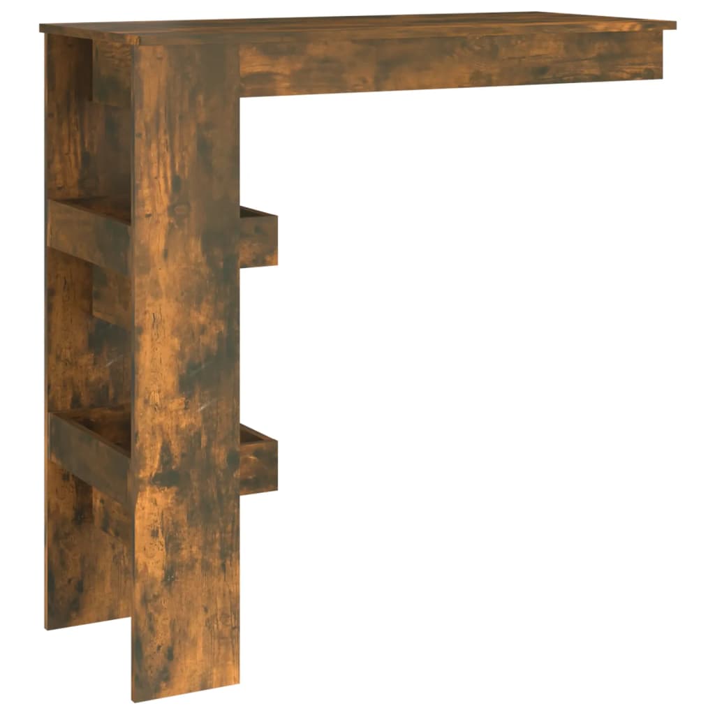 vidaXL Wall Bar Table Smoked Oak 40.2"x17.7"x40.7" Engineered Wood