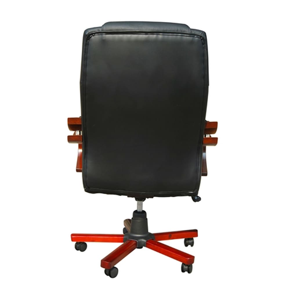 Black Real Leather Office Chair