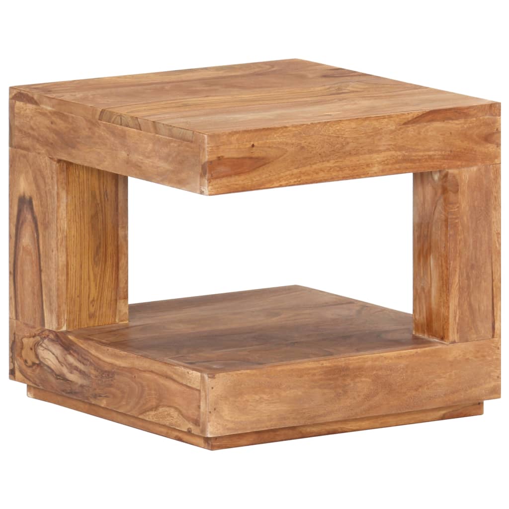 vidaXL Coffee Table 17.7"x17.7"x15.7" Solid Wood Acacia