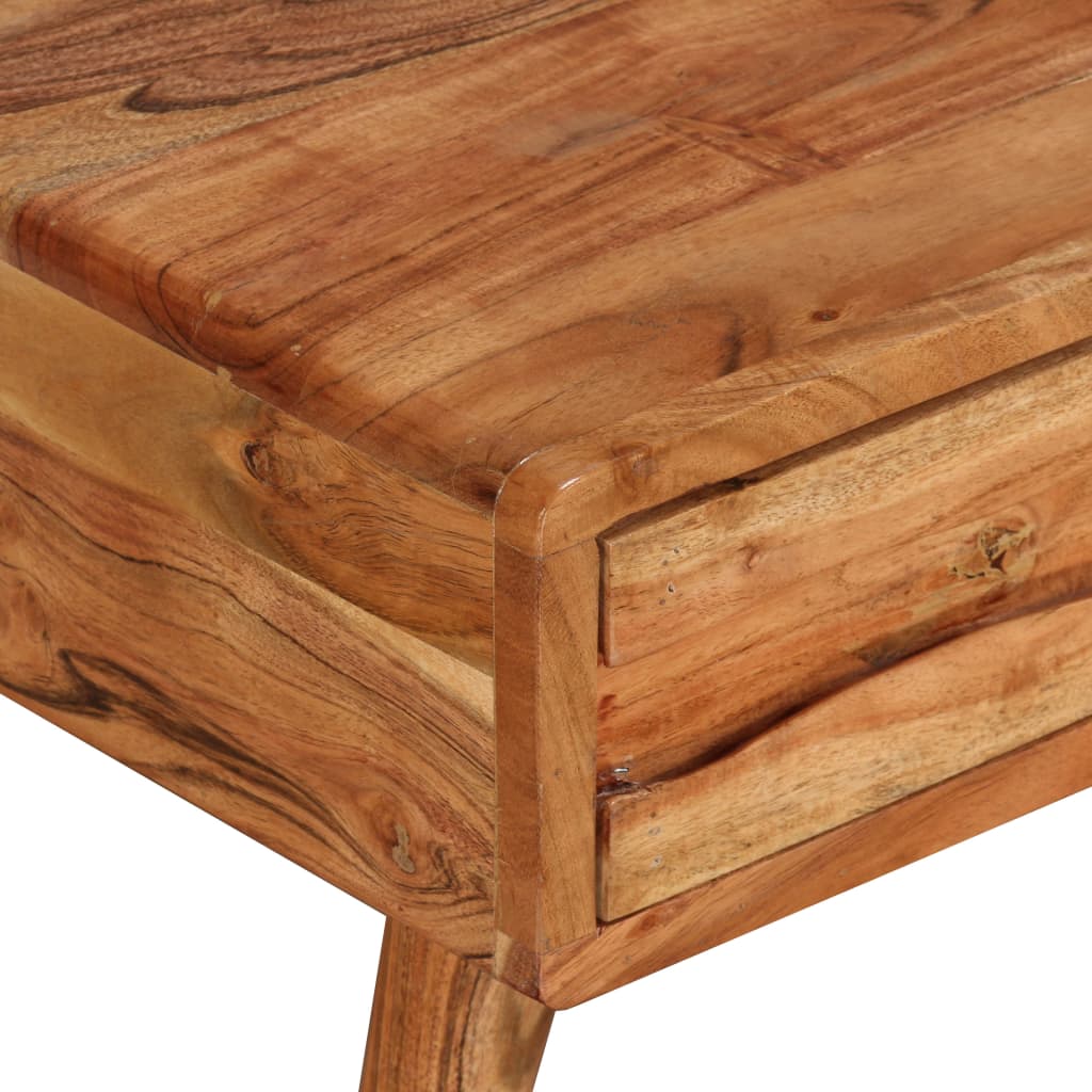 vidaXL Coffee Table Solid Wood with Carved Drawer 39.4"x19.7"x15.7"