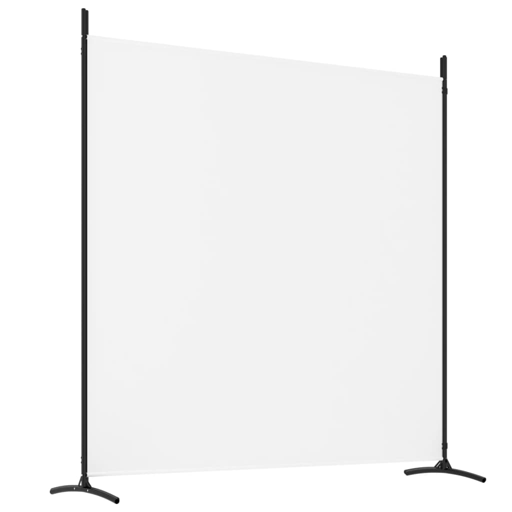 vidaXL 4-Panel Room Divider White 274.8"x70.9" Fabric